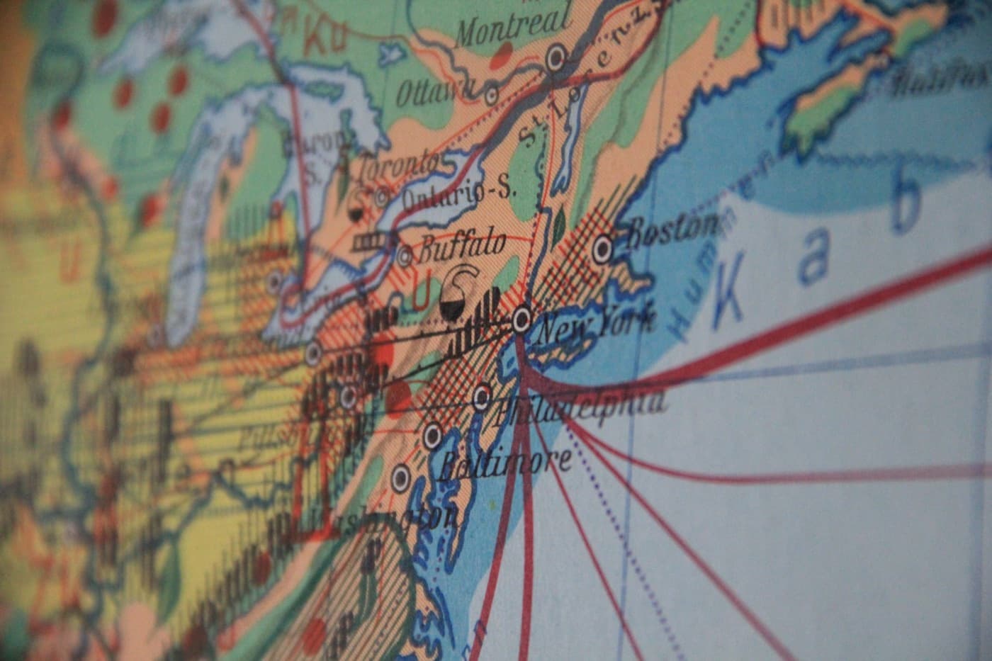 Map of New York and neighbouring states, showing the multi-state returns our tax accountants prepare